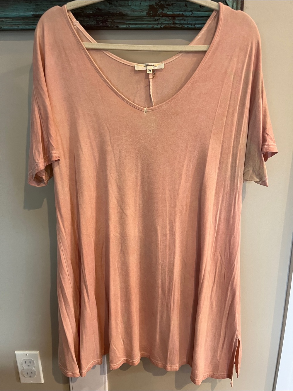 ANDREE BY UNIT Dusty Peach V-Neck Tunic